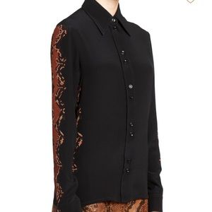 NWT GIVENCHY gorgeous python button up blouse